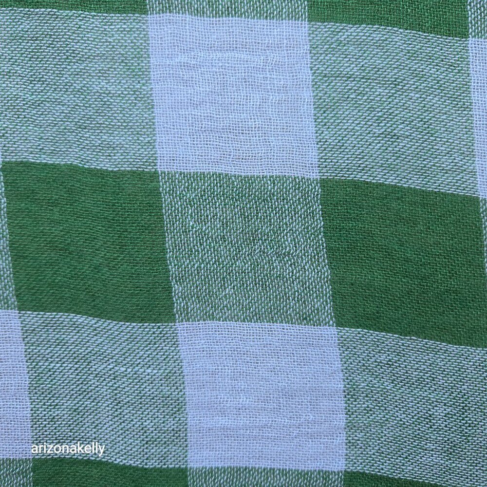 Large Wool Square Scarf Lightweight Buffalo Plaid - Picture 5 of 8